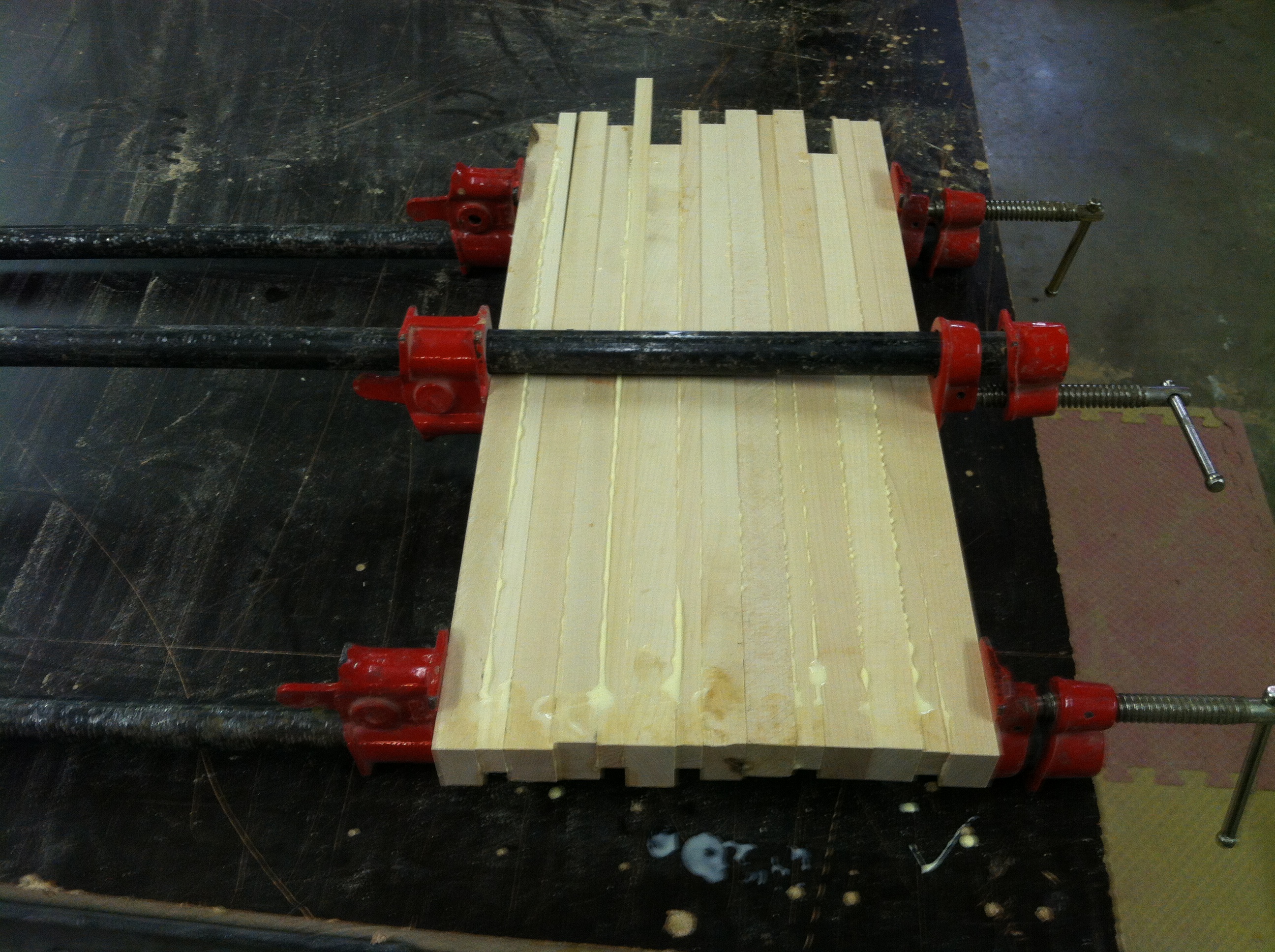 Maple wood glue up