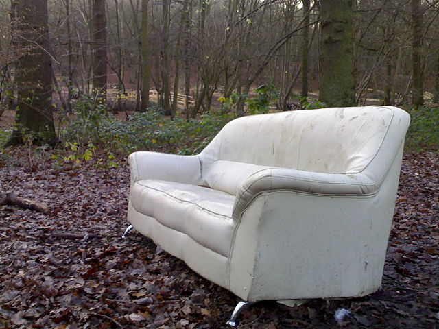 photo of a junk couch